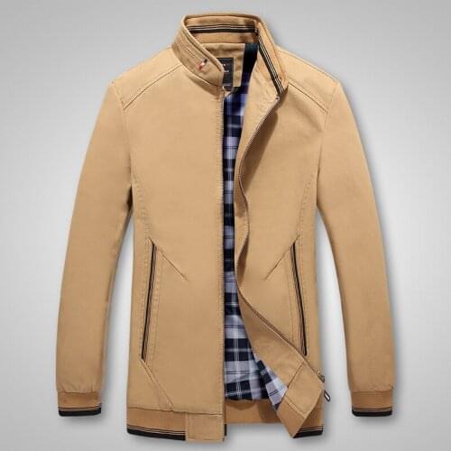 Spring Summer Jacket Men Casual Business Work Coat Short Blazer Cotton Jackets and Coats Zipper Bomber Jacket Stand Collar