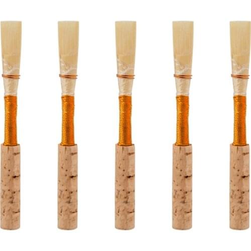 NAOMI 5Pcs/1Pack NO-01 Oboe Reed Medium Cork Reed Handmade Oboe Reed with Plastic Case/Tube for Beginners Oboe Accessories