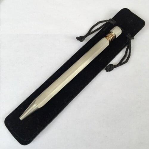 New Arrival Handmade Pressing Stainless Steel Pen Solid Six Rowed Metal Ball Pen Tactical Pen Self Defense EDC Writing Tool