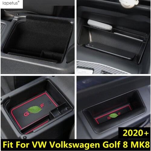 Armrest Central Control Storage Box Front Door Handle Container Holder Organizer Cover For VW Volkswagen Golf 8 MK8 2020 2021