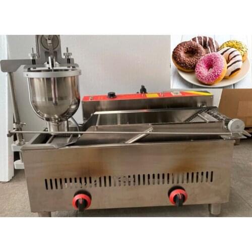 Donut Fryer Machine Doughnut Cake Maker Gas Electric frying donut machine Integrated Automatic Fried Doughnut Making Machine