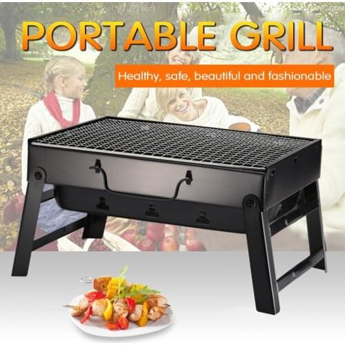 35*27*20cm Portable BBQ Grills Charcoal Grill Outdoor Picnic Garden Party Terrace BBQ Grills Grill Plate Grill Tool Accessories