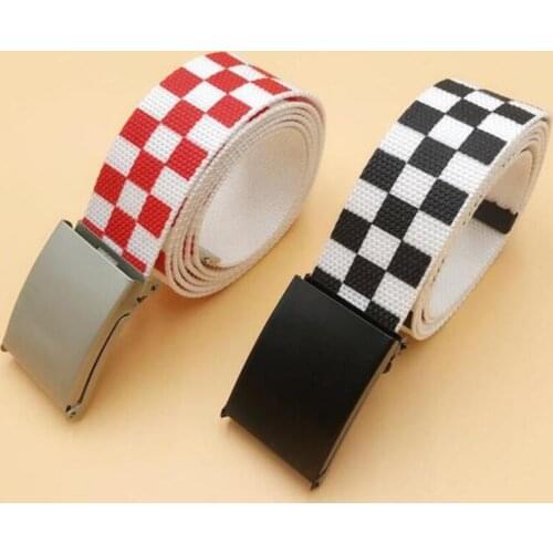 Luxury design Men Women Checkered Canvas Waist Belts Childrens Belt Boys Girls jeans Waistband
