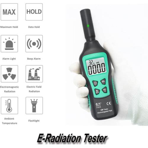 Handheld Electromagnetic Field Radiation Tester Digital LCD EMF Meter Electromagnetic Radiation Tester with Backlight Flashlight