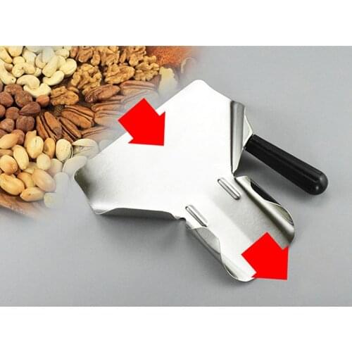 Stainless Steel Chip Scoop Food French Fries Popcorn Shovel Fry Scoop Bagger Single / Double Handle