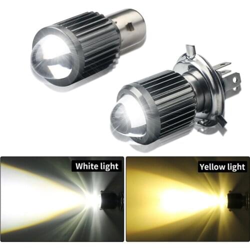 H4 BA20D Led Motorcycle Headlight Bulbs CSP Hi Lo Beam Motorbike 3000K 6000K Scooter ATV Accessories Condensing Len Fog Lights