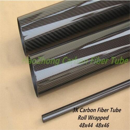 1-10pcs 40MM OD x 38MM OD x 1000MM100% Roll 3k Carbon Fiber tube / Tubing , wing tube Quadcopter arm Hexacopter 40*38