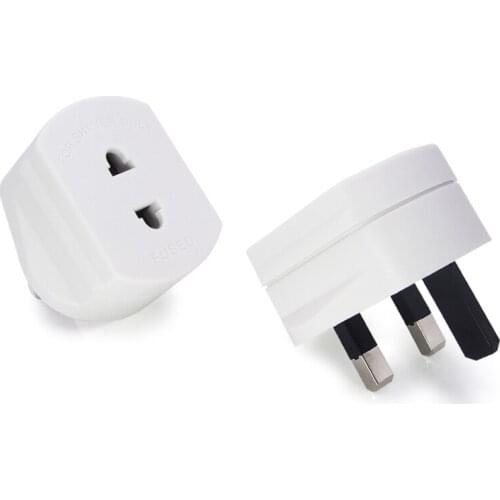 Universal EU 2 Pin to UK 3 Pin Plug AC Adapter Travel Converter Standard Input Plug 1A Fuse A9LC