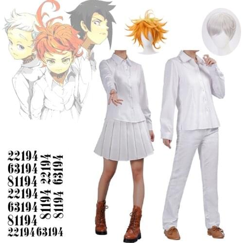 The Promised Neverland Cosplay Costume Anime Yakusoku no Neverland Emma Norman Ray Cosplay Costume Women Men School Uniforms