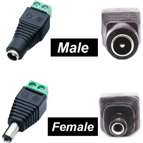 10 pair (20pcs) Coax Cat5 To Bnc DC Power Male jack plug DC female Connector plug adapter Av BNC UTP for CCTV Camera Video Balun
