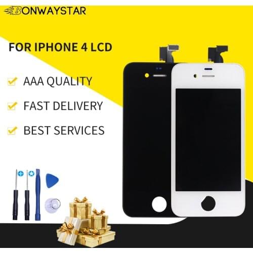 Lcd screen for iphone 4 Display Touch Screen Digitizer Assembly Phone Replacement Parts pantalla ecran 1 free gift tool kit