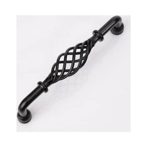 128mm kitchen cabinet cupboard handle black dresser drawer pull 5" Europe America style birdcage furniture handles pull 5"