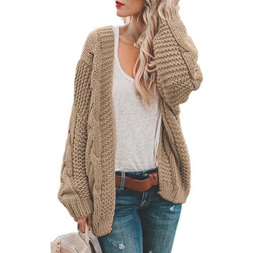 2019 Ladies New Autumn Tops Coat Womens Long Sleeve Thin Knit Solid Color Women Fashion Loose Cardigan Sweater