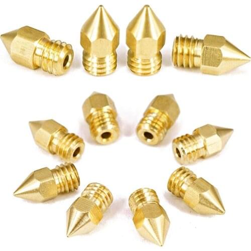 22 Pieces 3D Printer Nozzles, Mk8 Extruder Nozzle 0.2Mm, 0.3Mm, 0.4Mm, 0.5Mm, 0.6Mm, 0.8Mm, 1.0Mm Extruder Print Head For 3D P