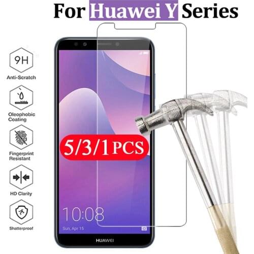 5/3/1Pcs protective film for huawei Y7 Y7p Y6 pro Y6p Y6s prime 2019 Y5 lite 2018 tempered glass phone screen protector on glass