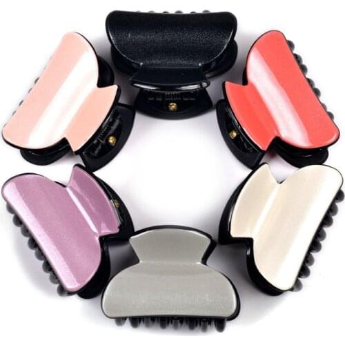 4cm Hair Accessories For Women Matte High Quality Thicken Acrylic Plastic Girls Hair Claw Clip Small Clear Hair Plate 12005