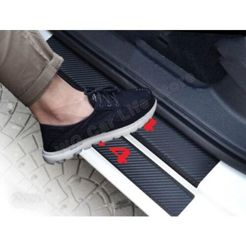 Car Waterproof Carbon Fiber Threshold Protection Sticker Case for Citroen Ds4 Door Sill Stickers Accessories
