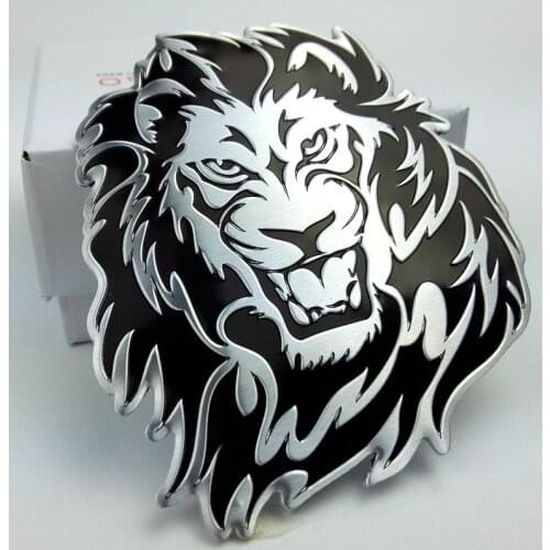Car Decoration Animal Stickers Logo Metal 3D Creative Lion Aluminium Emblem Badge Decal Motorcycle Auto Styling Car Accessorie