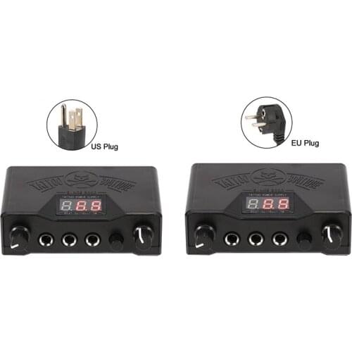 Double Led Display Tattoo Power Supply Permanent Makeup for Tattoo Machine Tattoo Kits Black