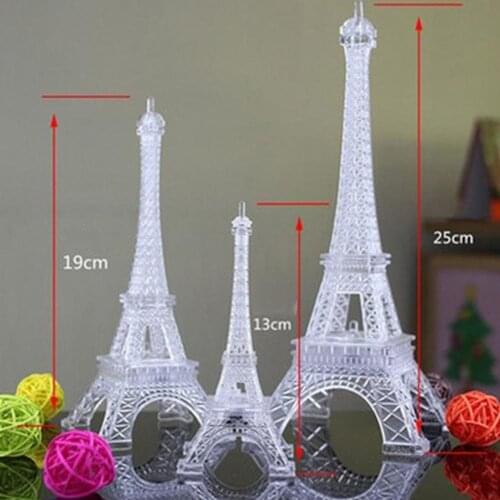 HiMISS Romantic France Eiffel Tower/Paris Tower Ciolorful LED Night Light RGB Bedroom Table Lamp Home Decoration Christmas Gifts