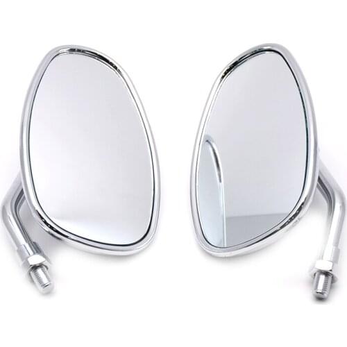 Chrome Motorcycle Side Mirrors For SUZUKI GSX1300BK GSR400 GSR600 SFV650