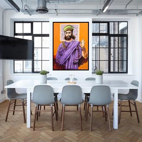 The King Of Jesus Poster Canvas Painting Inspiration Print Wall Art Picture for Living Room Interior Home Decor Motivation