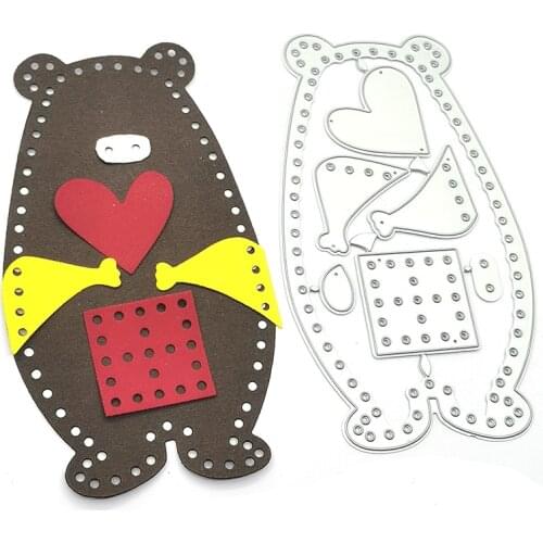 Julyarts Little Bear Scrapbooking Cutting Dies Molds Scrapbook Album Tencil Scrapbooking DIY Album Paper Card Embossing Decor