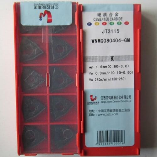 JXTC WNMG080404-GM JT3115 / WNMG080408-GM JT3115 / WNMG080408-GS JT4025 / WNMG080408-GS JT4125 CNC carbide inserts 10PCS/BOX
