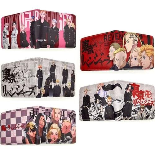 Cartoon Anime Tokyo Revengers Wallet Students Short PurseWith Card Holder Coin Pocket