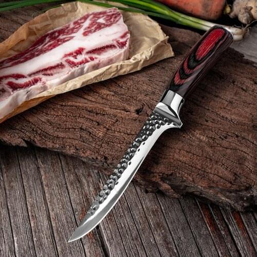 Forged Hammer Pattern Fish Knife Boning And Meat Cutting Special knife Slaughter Pig Hammer Stainless Steel Cut Barbecue Meat