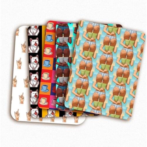 Patchwork Provocative Gesture Printed Polyester Cotton Fabric Tissue Kids Home Textile for Sewing Needlework DIY Handmade