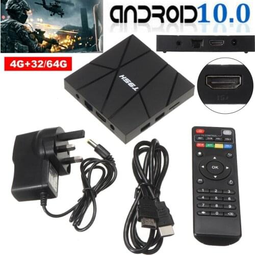 MAYITR 1pc Android 10.0 2.4Ghz Wi-Fi Set Top TV Box 2GB+16GB 4K HD Media Player With IR Remote Control For Indoor Home