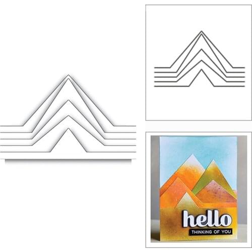 New Nesting Hills Mountain Frame 2020 Metal Cutting Dies for DIY Scrapbooking and Card Making Decor Embossing Craft No Stamps