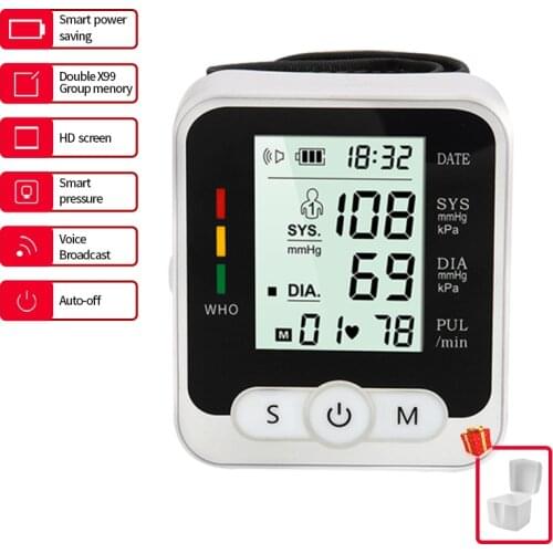 NEW!Wrist Blood Pressure Monitor Automatic Digital Tonometer Meter for Measuring Blood Pressure And Pulse Rate Sphygmomanometers