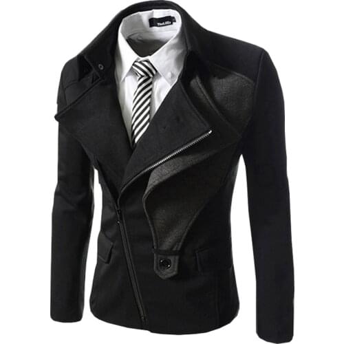 Hot Sale Autumn Winter Coat Casual Mens Breasted Short Trench Coat Jacket Outerwear Coats