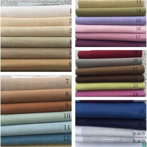 Custom Made Solid Colors Curtain Pure Cotton Linen Blackout Cloth Curtain Living Room Bedroom Window Eco-friendly Wedding Decor