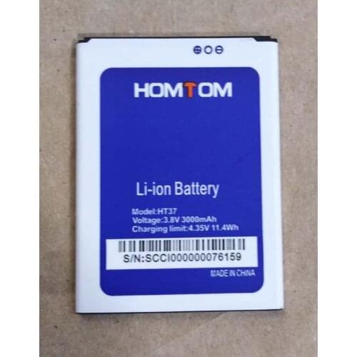 Original HOMTOM HT37 phone battery 3000mah 3.8V for HOMTOM HT37 Smartphone 3G 5.0" 720*1280px MTK6580 Quad-core-free shipping