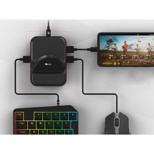 NEX Keyboard Mouse Converter Station Adapter Dock Gamepad for Android Mobile PUBG Game Holder no need download softwar