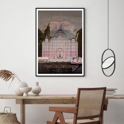 The Grand Budapest Hotel Movie Poster Classic Comic Gift Painting Canvas Prints Wall Art Picture for Living Room Bedroom Decor