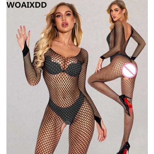 Plus Size XXXL Sexy Lingerie Hot Erotic Bodystocking Women Underwear Lenceria Porn Transparent Sleepwear Mujer Sex Costume Femme