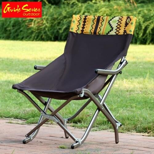 Camping Folding Chair Outdoor Furniture Portable Aluminum Alloy Ultralight Fishing Beach Chair Recliner Chair Camping Chairs