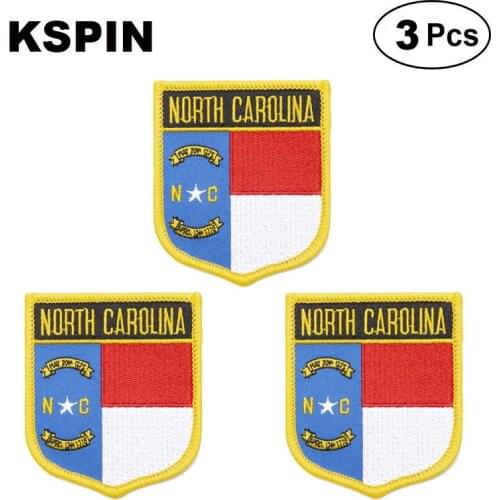 U.S.A North carolina Shiled Shape flag patches national flag patches for Cothing DIY Decoration
