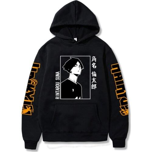Cool Manga Rintarou Suna Haikyuu Harajuku Anime Hoodies Sweatshirt Fashion Casual Autumn Winter Oversized Streetwear Sweatshirt