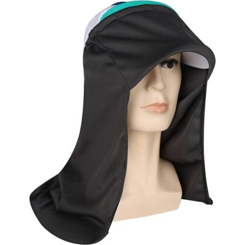 Outdoor fishing hat Flap Sun Protection Hat Patchwork Lightweight Foldable Quick Drying Cap with Ear Neck Cover