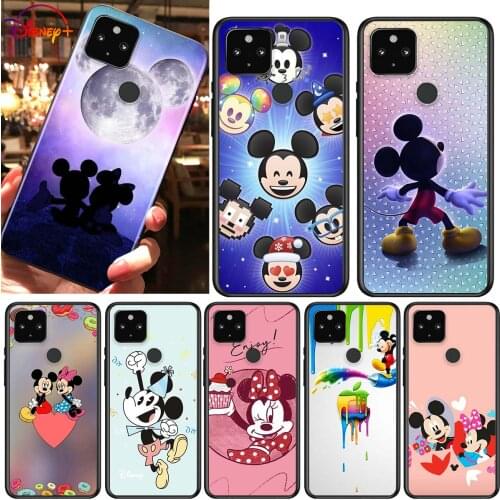 Mickey Mouse Smart Shockproof Cover for Google Pixel 5 5A 4 4A XL 5G Black Phone Case Shell Soft Fundas Coque Capa