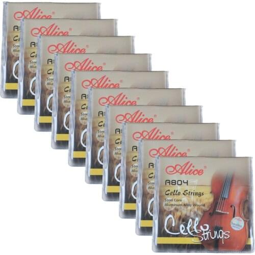10 Sets Alice Cello Strings ADGC Steel Core Aluminum Alloy Wound 4/4-1/2 A804