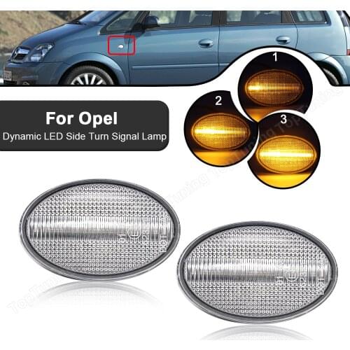 2X LED Dynamic Side Marker Light Turn Signal Sequential Blinker For Opel Astra F Corsa B Sintra Tigra Combo C Corsa C Meriva A