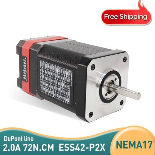 5PCS Nema17 Integrated Servo Motor with Drive ESS42-P2X-60MM 41Oz-in 2.0A 0.72N.m 60mm for CNC milling machine
