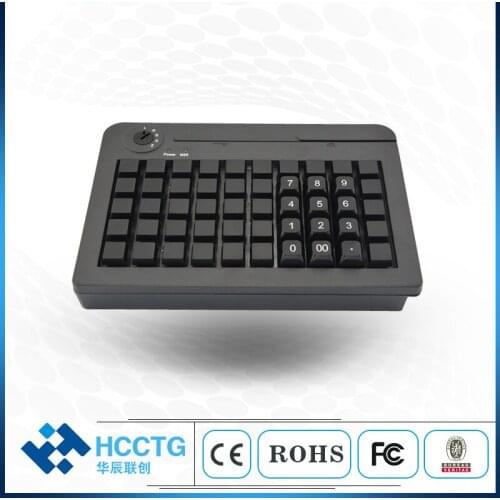 50 Keys 4 Segment Electronic Key Locks USB Mechanical Programmable POS Keyboard With MSR Magnetic Card Reader KB50M
