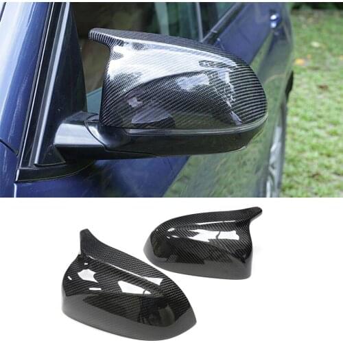 1 Pair Real Carbon Fiber Rearview Mirrors Cover For BMW X3 X4 X5 X6 X7 G01 G08 G02 G05 G06 G07 Replacement Stick On Full Carbon